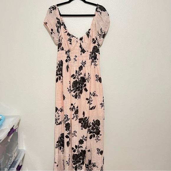 Free People Forget Me Not Floral Milkmaid Midi Dress - Picture 2 of 11